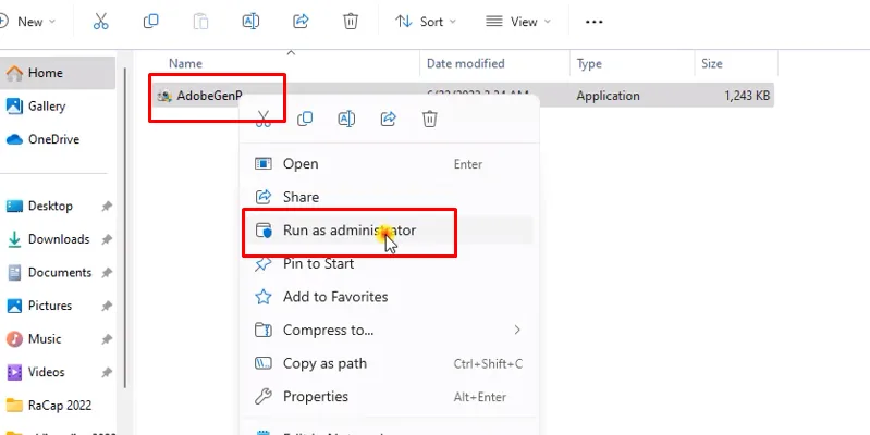 After Effects 2023: Tải Và Cài Đặt Chi Tiết Nhất 17 chuột phài vào file kích hoạt và chọn run as admin